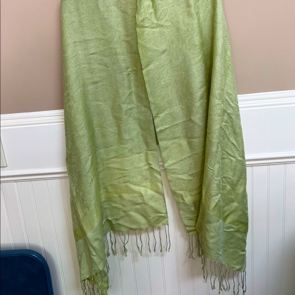 Green Detailed Pashmina Scarf